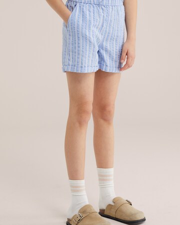 WE Fashion Loosefit Παντελόνι σε μπλε