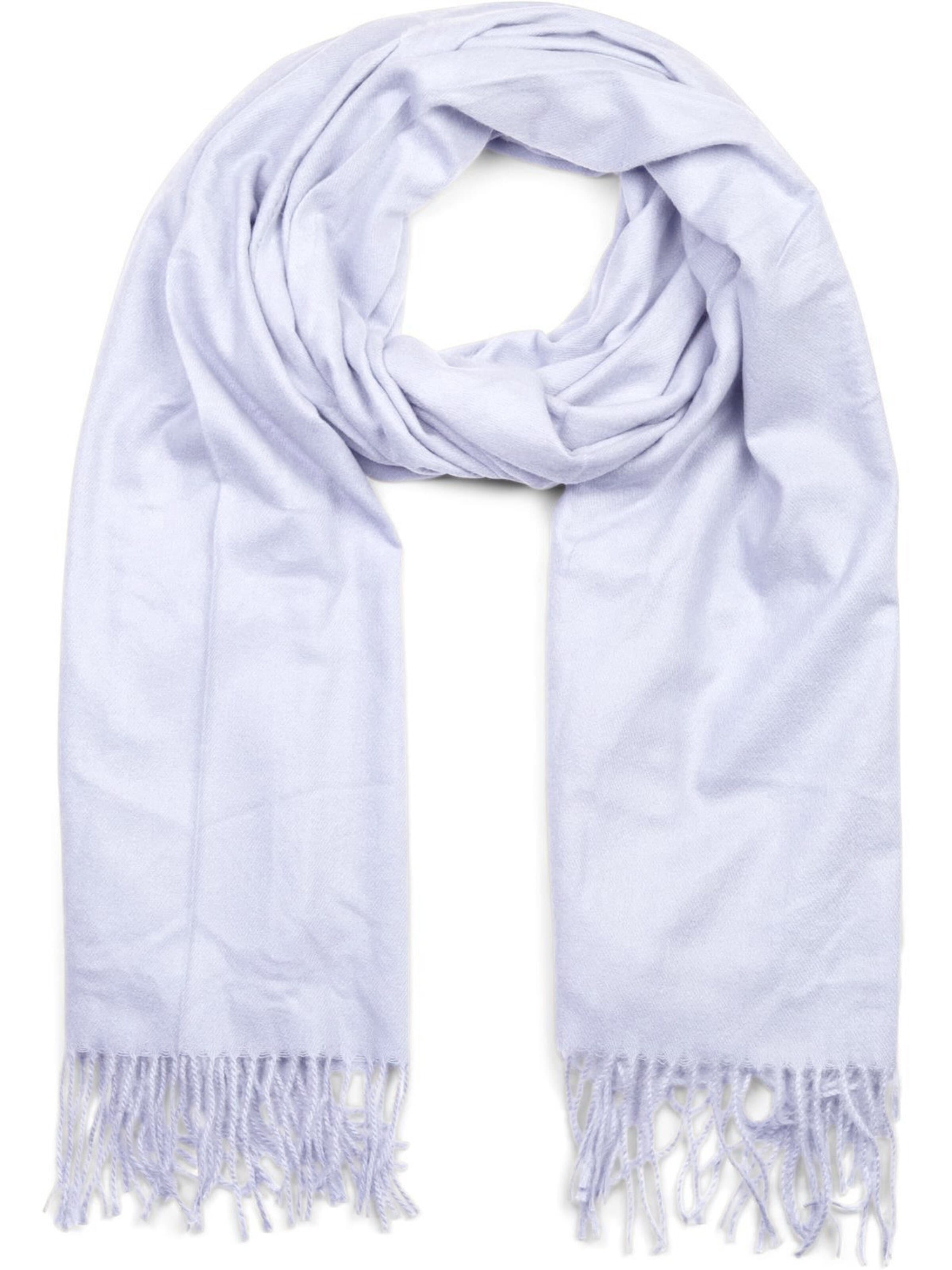 styleBREAKER Schal 'Weicher Schal Uni mit Fransen'‌‌ in Blau: Vorderseite