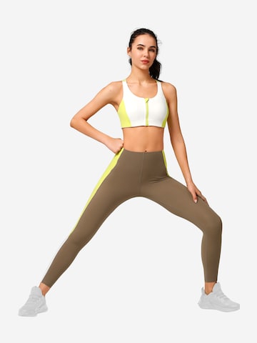 Yvette Sports Skinny Workout Pants 'Carly' in Brown