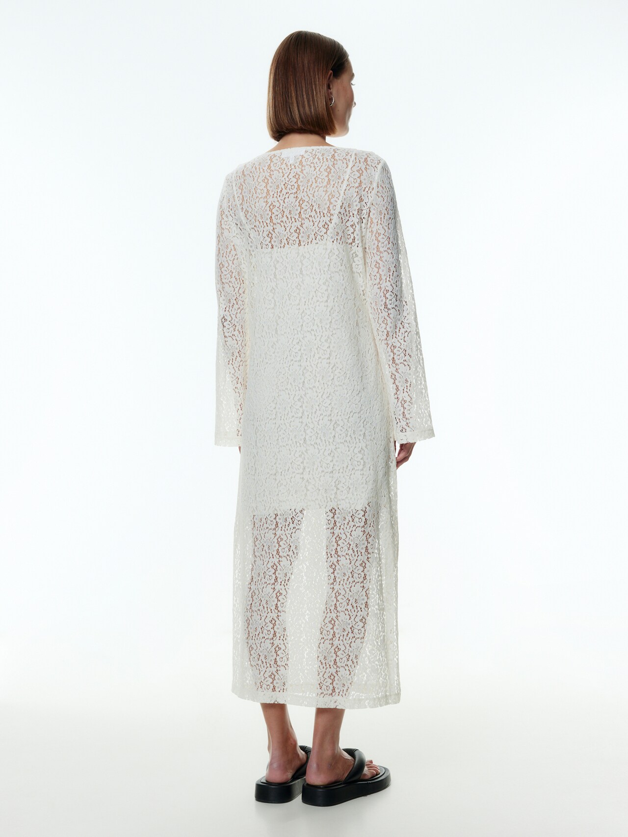 EDITED Producten Jurk 'Flora' Offwhite