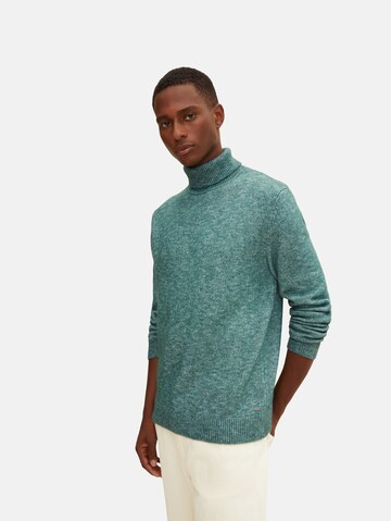 TOM TAILOR Sweater in Green