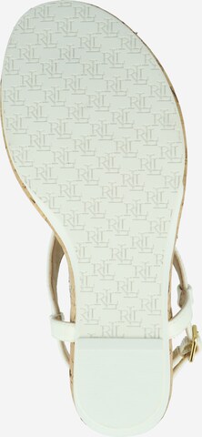 Lauren Ralph Lauren T-Bar Sandals 'JEANNIE' in White