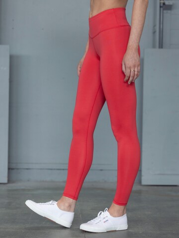 Hey Honey Skinny Leggings 'Unicolor' in Red