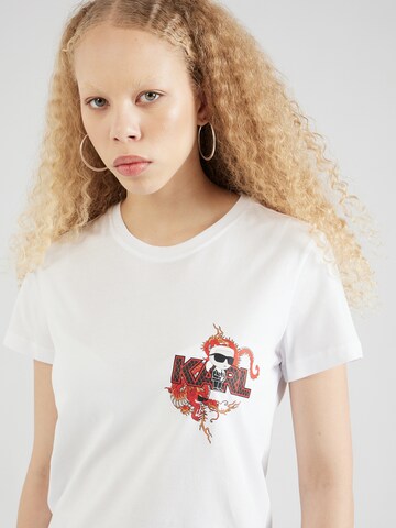 T-shirt 'Ikonik lny' Karl Lagerfeld en blanc