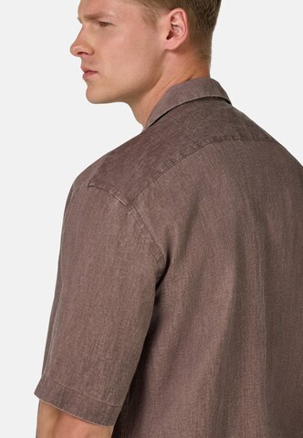 Coupe regular Chemise Boggi Milano en marron
