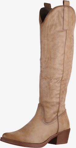 Bottes de cowboy Elara en vert : devant