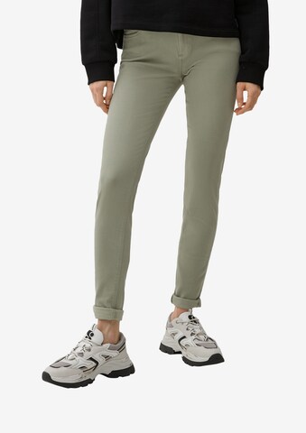 Skinny Jeans di QS in verde: frontale