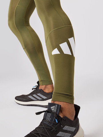 ADIDAS PERFORMANCE Skinny Športne hlače | zelena barva