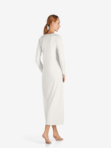 Hanro Langarm Nachthemd ' Pure Essence 130cm ' in Weiß