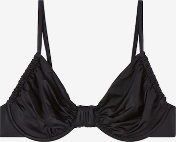 CALZEDONIA Balconette Bikini Top in Black: front