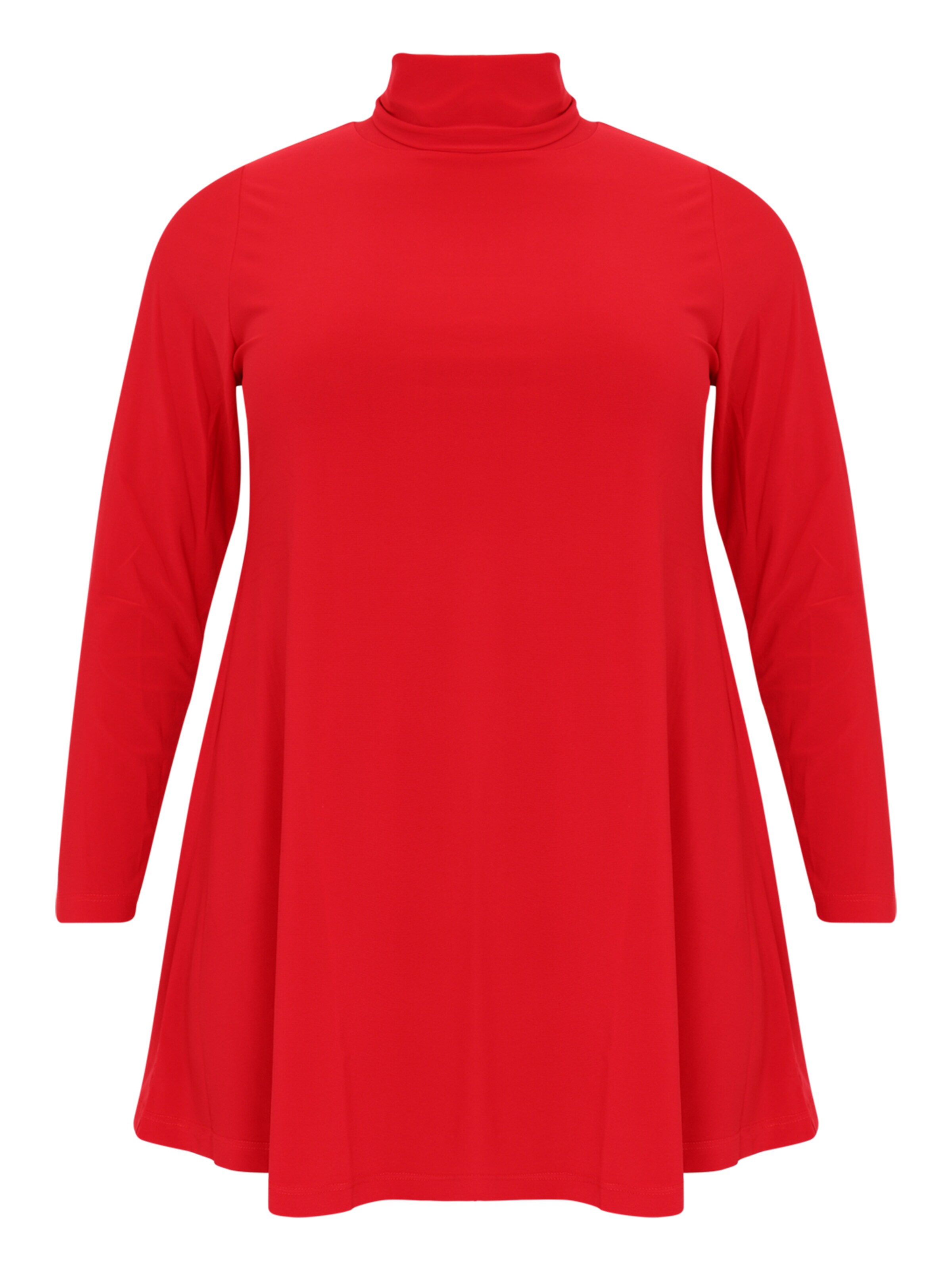 YOEK Tuniek 'High Neck' in Rood: voorkant