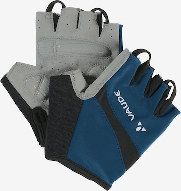VAUDE Athletic Gloves in Blue: front