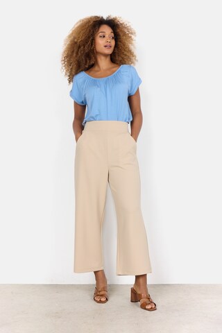 Soyaconcept Wide leg Pants 'Siham' in Beige