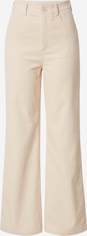 ABOUT YOU x Sharlota Flared Broek 'Mona' in Beige: voorkant