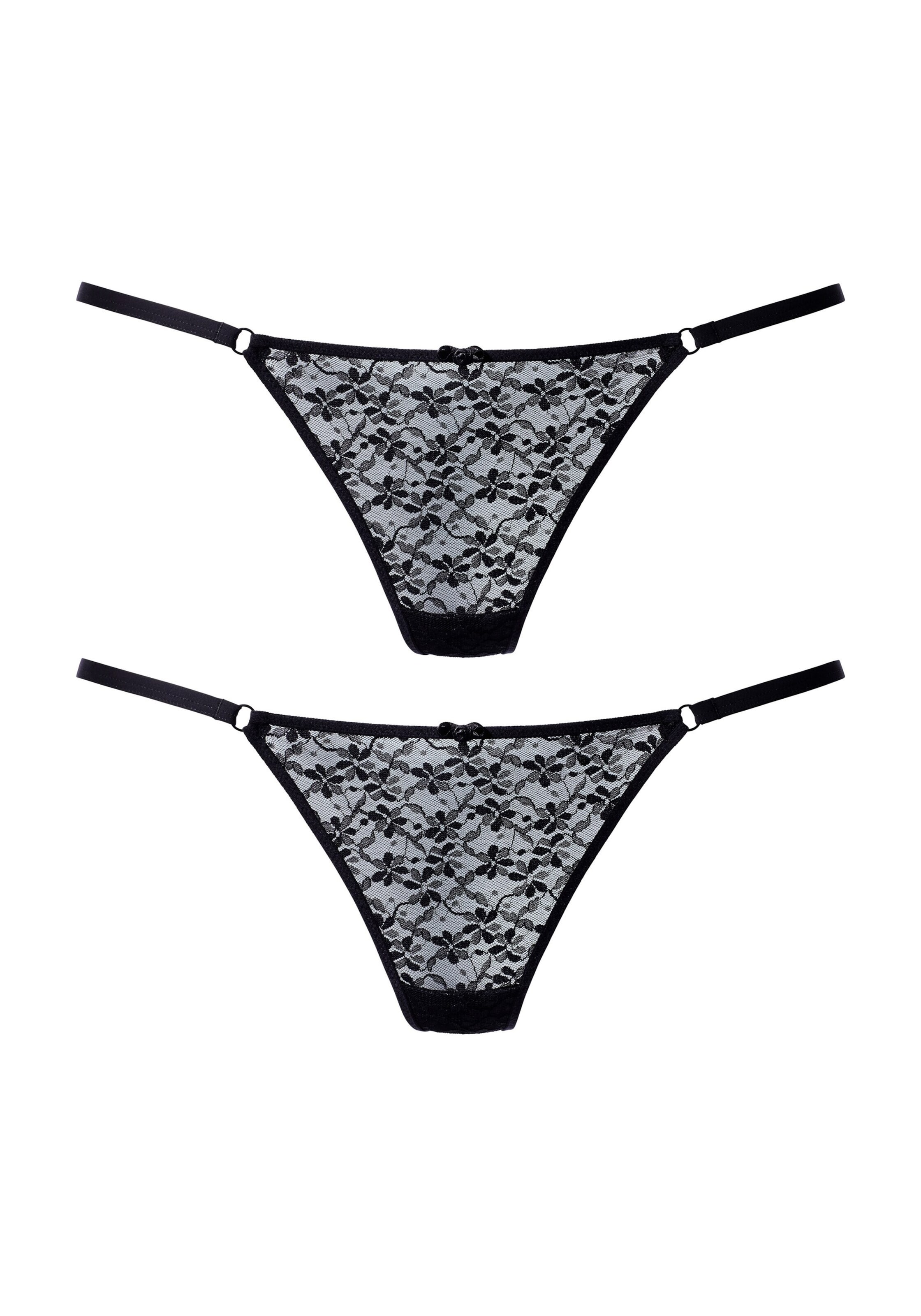 VIVANCE - Tanga en negro: frente
