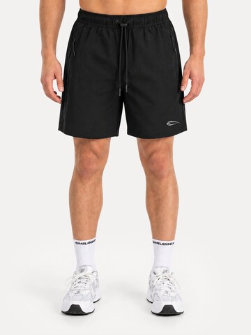 Regular Pantalon de sport ' Powerfit Riven ' Smilodox en noir : devant
