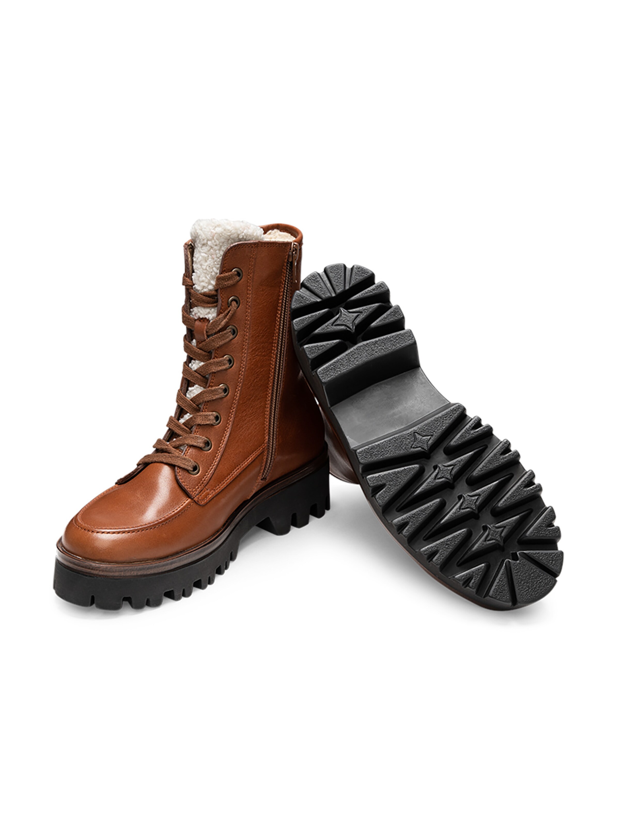 VITAFORM Lace-up bootie in Brown