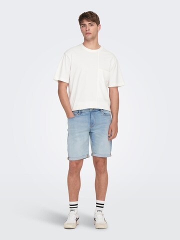 Only & Sons Regular Shorts 'Ply' in Blau