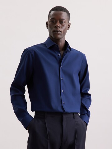 Coupe regular Chemise business SEIDENSTICKER en bleu : devant