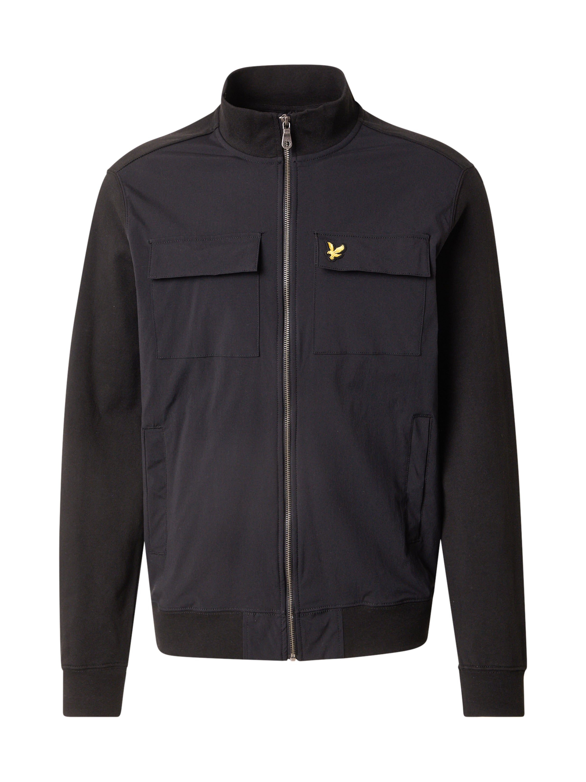 Lyle & Scott Starpsezonu jaka, krāsa - melns, Preces skats