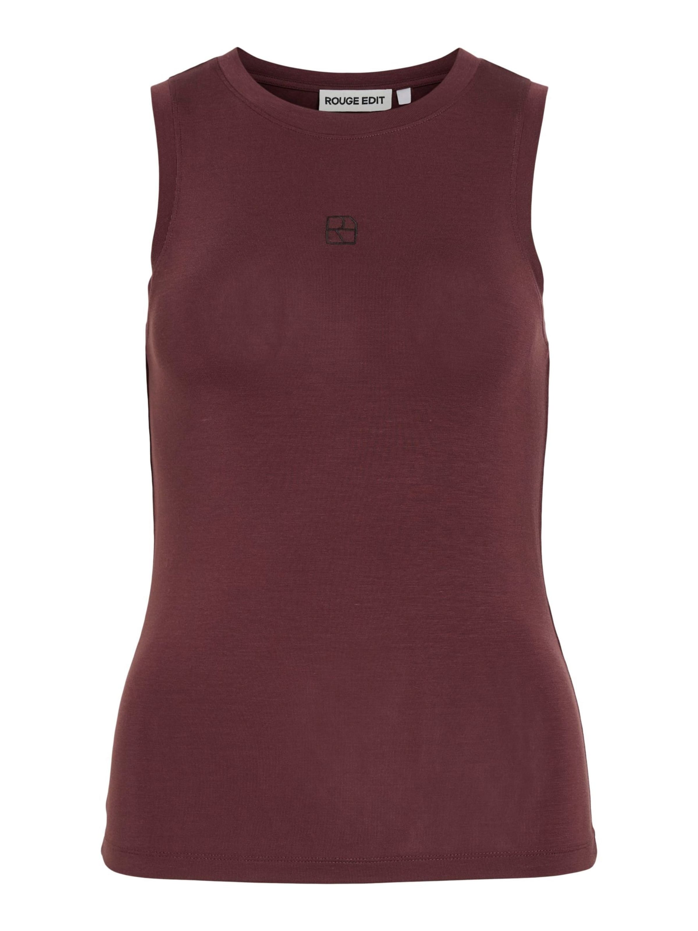 ROUGE EDIT Tanktop in Braun: Vorderseite