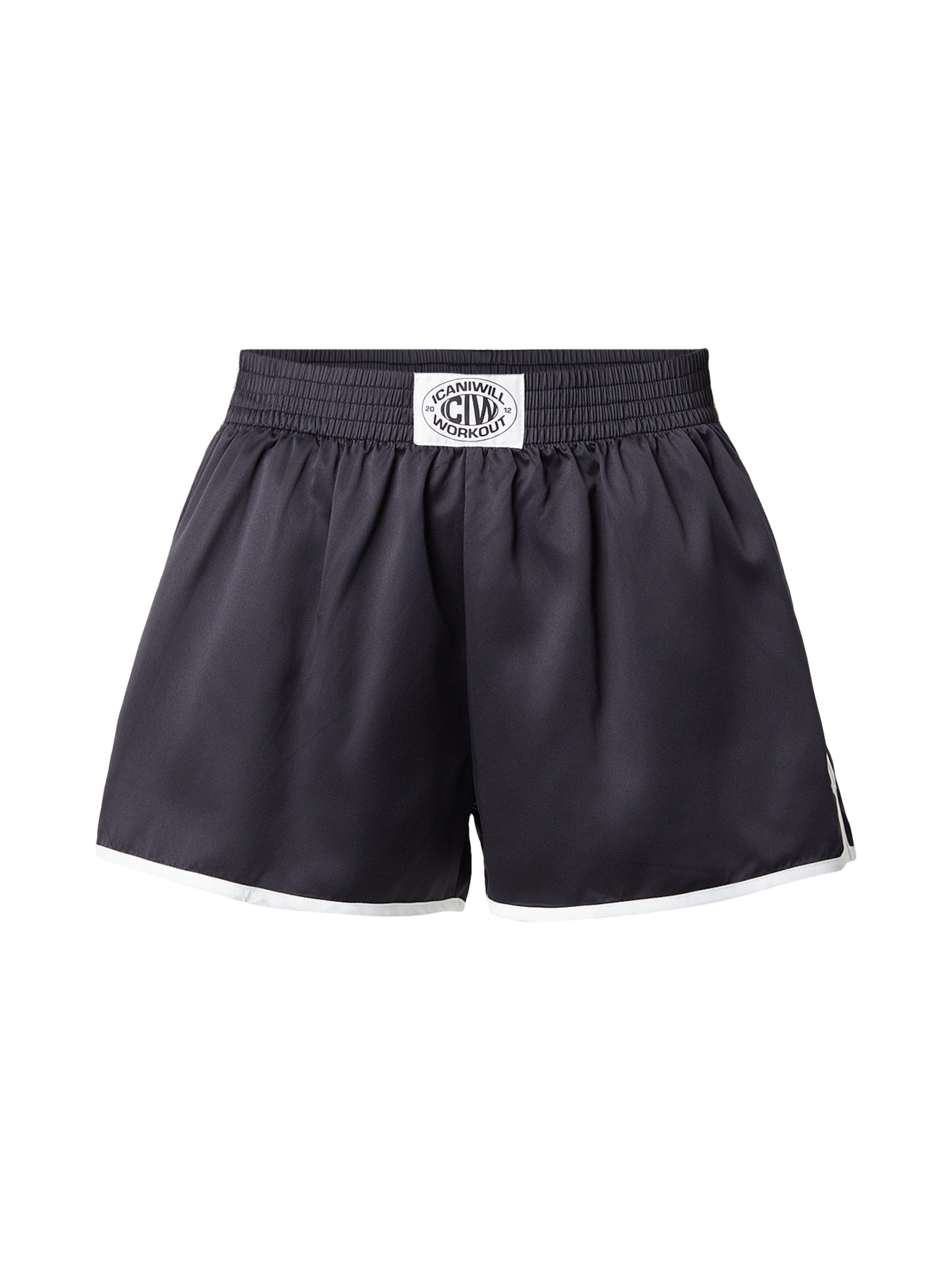 ICANIWILL Normální Sportovní kalhoty – černá: přední strana