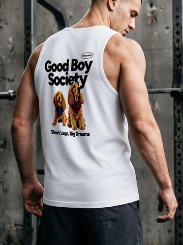Neverless Shirt 'Good Boy Society' in White
