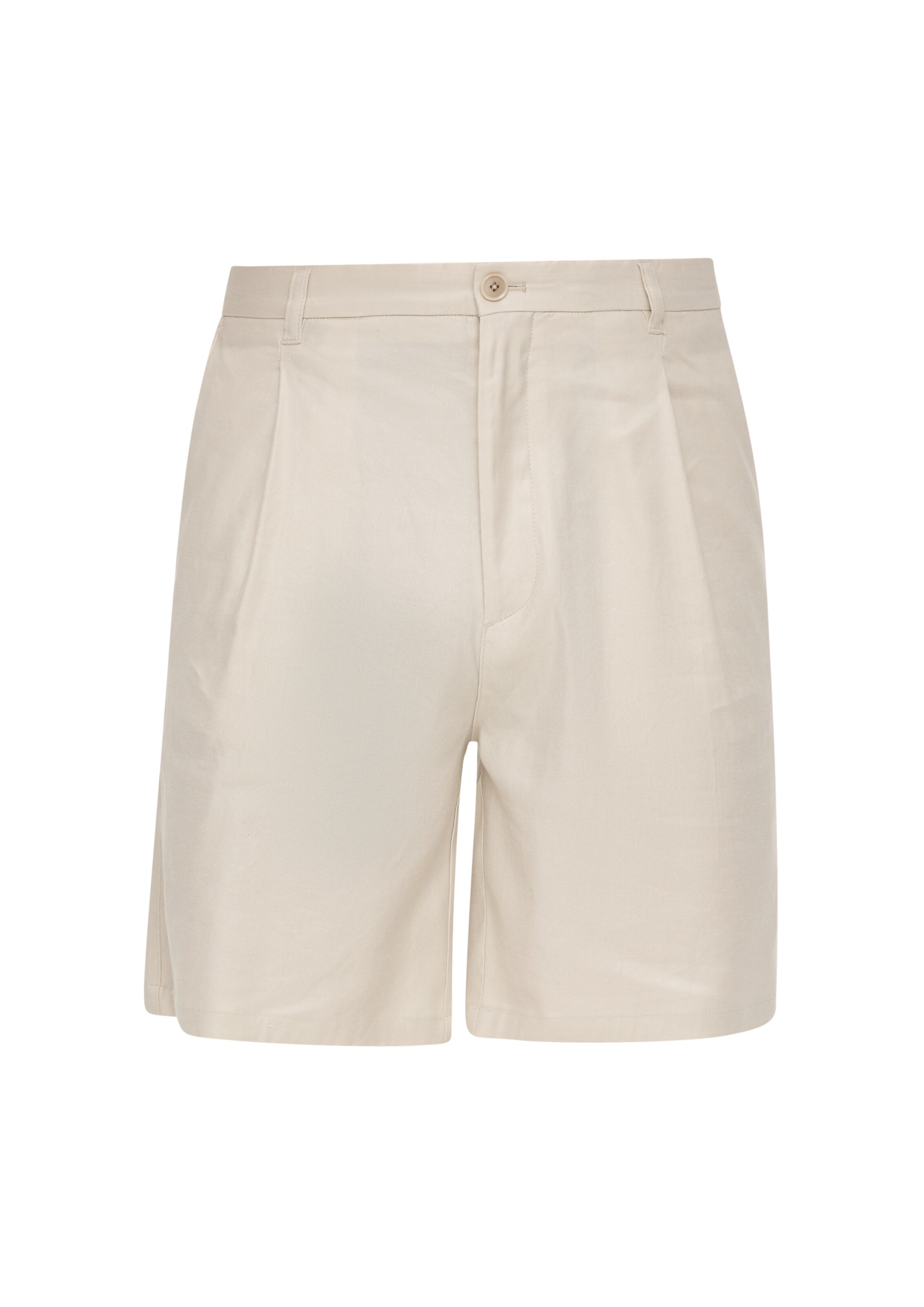 s.Oliver BLACK LABEL Regularen Hlače z naborki | bela barva: sprednja stran