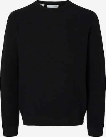 Pull-over 'SLHRoss' SELECTED en noir : devant