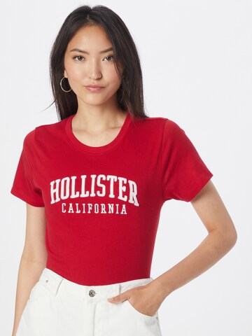 HOLLISTER Póló - piros: elől