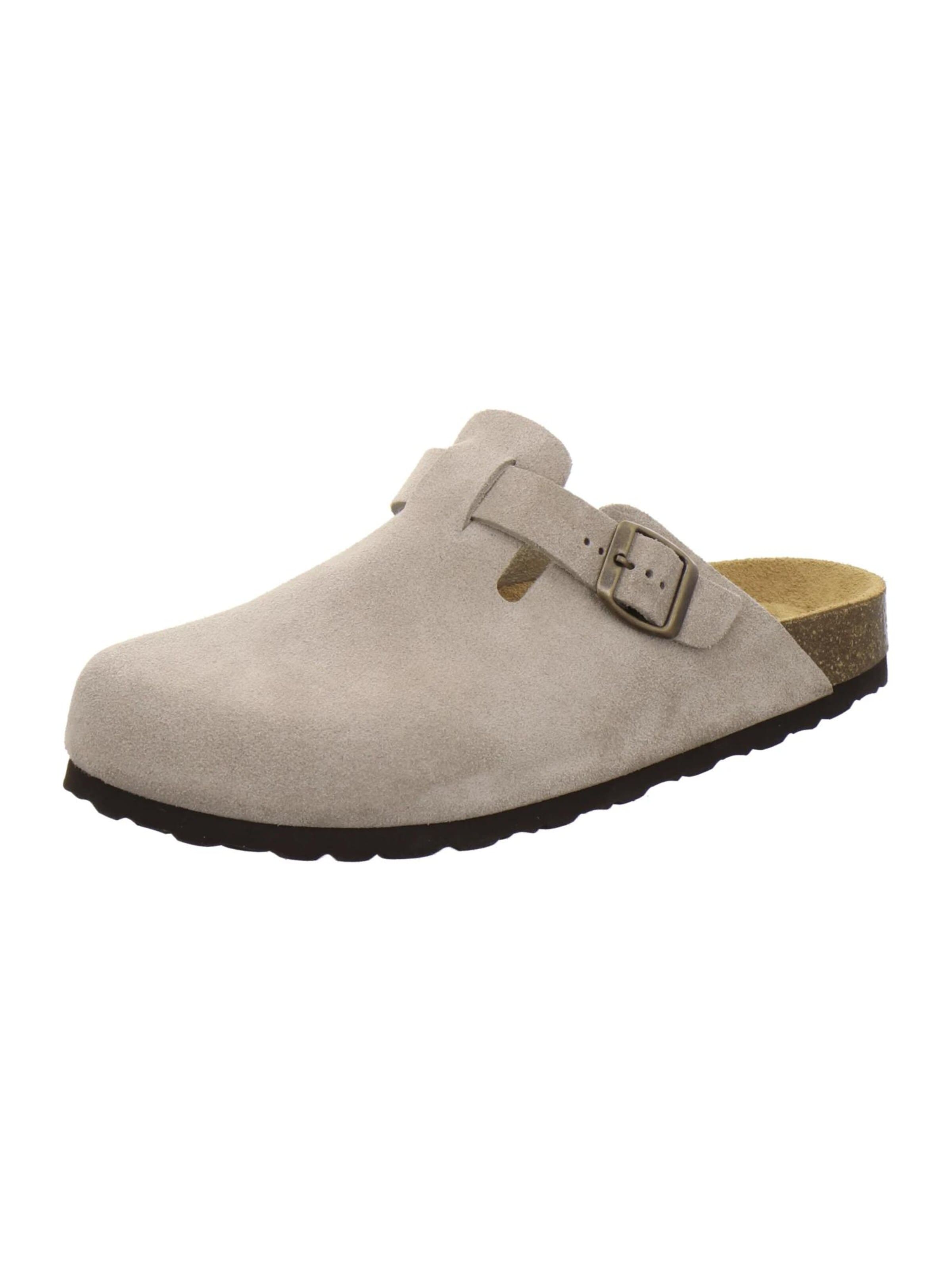 AFS-Schuhe Clogs 'Clogs Herren quarz Veloursleder' in Beige: voorkant