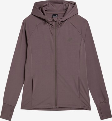 4F Sweatjacke in Braun: predná strana