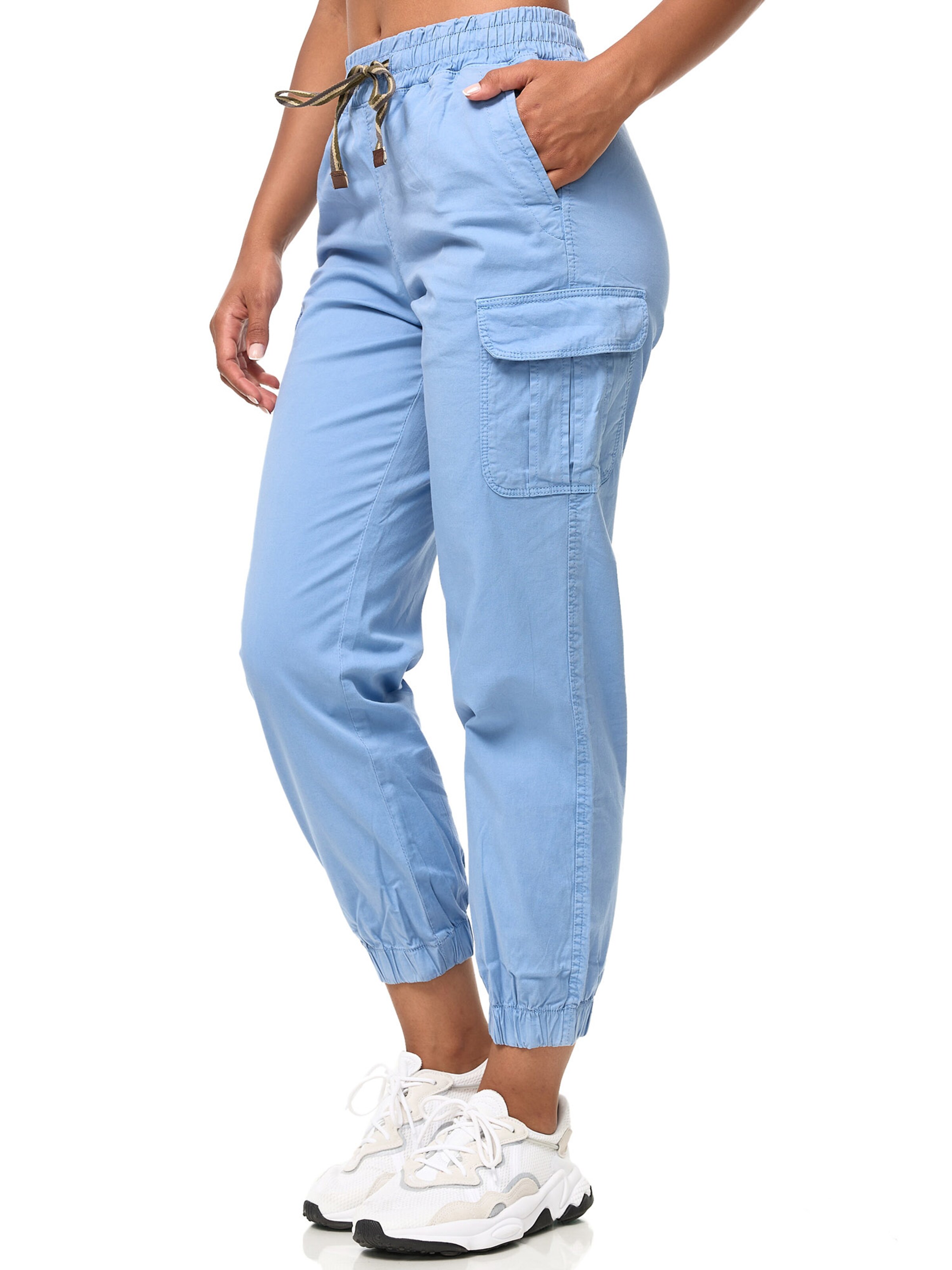 Tazzio Tapered Cargobroek 'F600' in Blauw