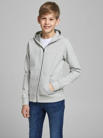 Jack & Jones Junior Кофта на молнии в Серый: спереди