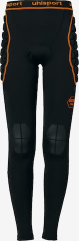 UHLSPORT Workout Pants in Black: front