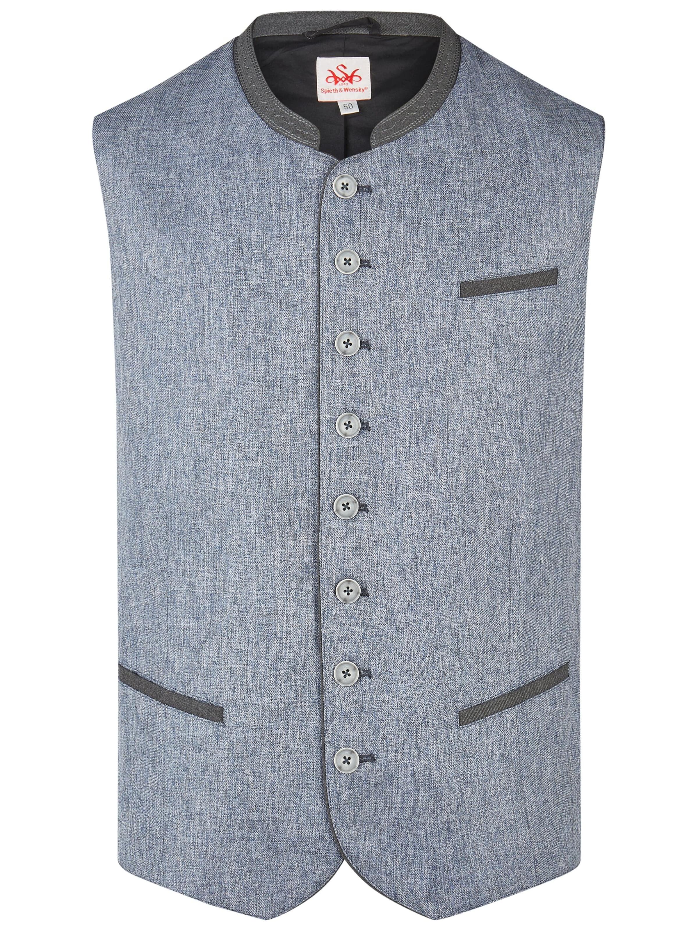 SPIETH & WENSKY Traditional vest 'Herwin' in Blue: front