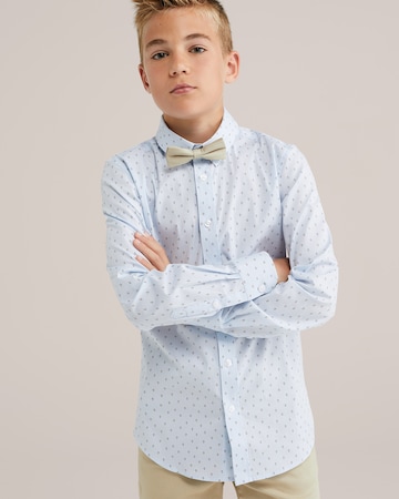 WE Fashion Slim fit Overhemd in Blauw