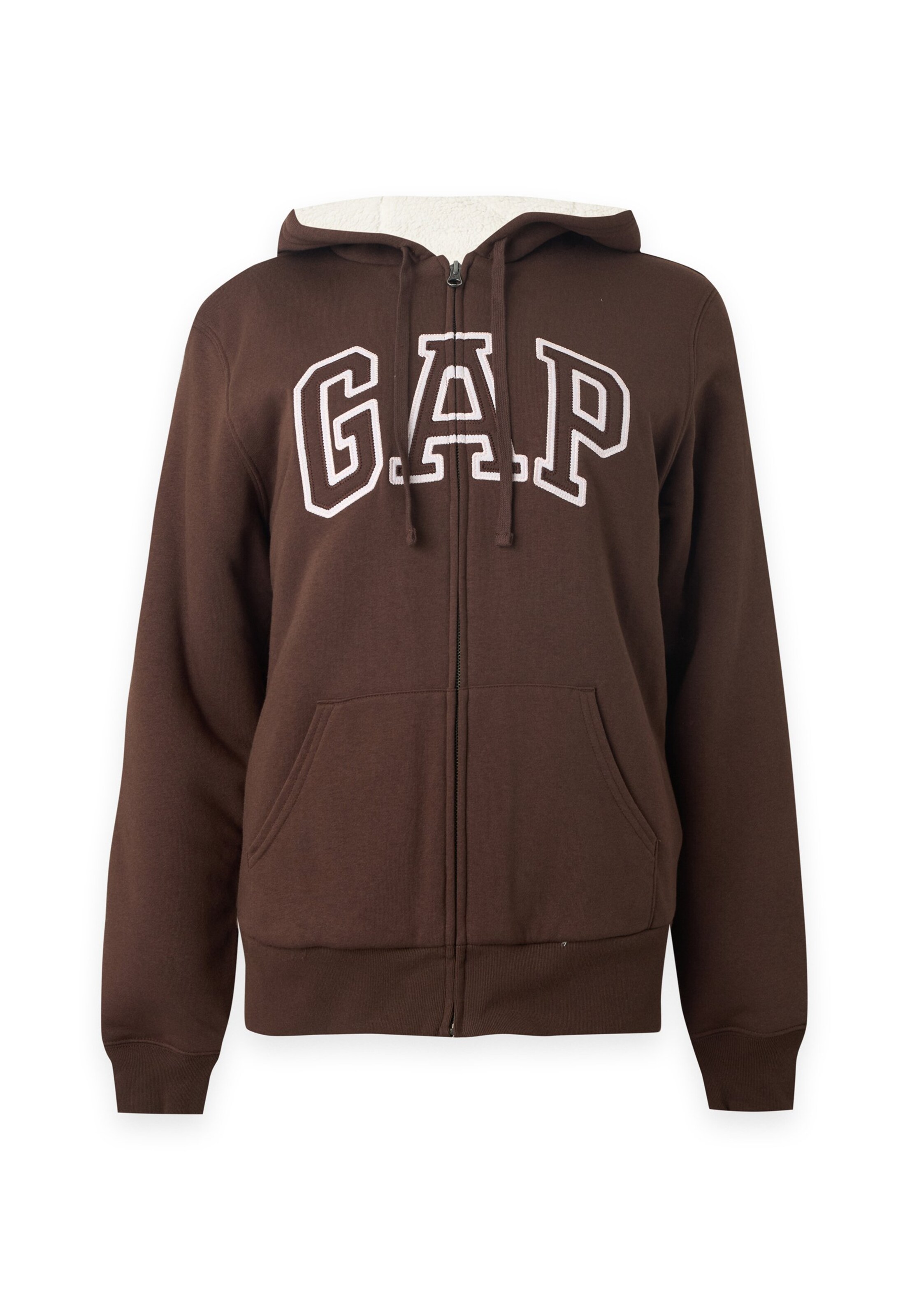 Gap Tall Sweat jacket 'FRANCHISE HERITAGE' in Brown: front