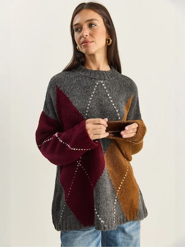 Bianco Lucci Pullover 'Pullover'‌‌‌ in Grau
