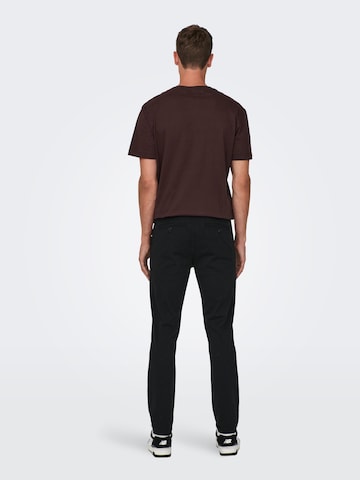 Only & Sons Regularen Chino hlače 'MARK' | črna barva