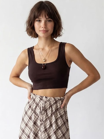 Haut 'Camis' MixRay en marron : devant