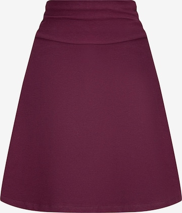 Leela COTTON Rock 'Damen Bio-Baumwoll Rock A-Linie' in Lila: Vorderseite