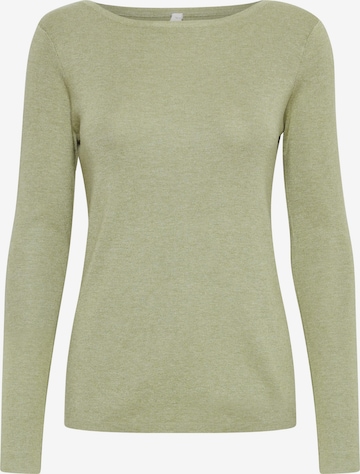 PULZ Jeans Pullover 'SARA' in Grün: Vorderseite