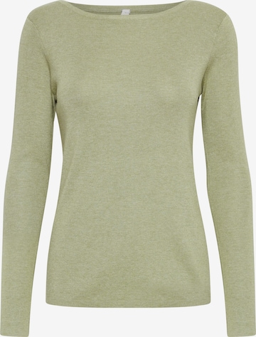 PULZ Jeans Sweater 'PZSARA' in Green: front