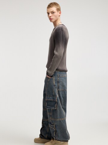 Wide leg Jeans cargo di Pull&Bear in blu