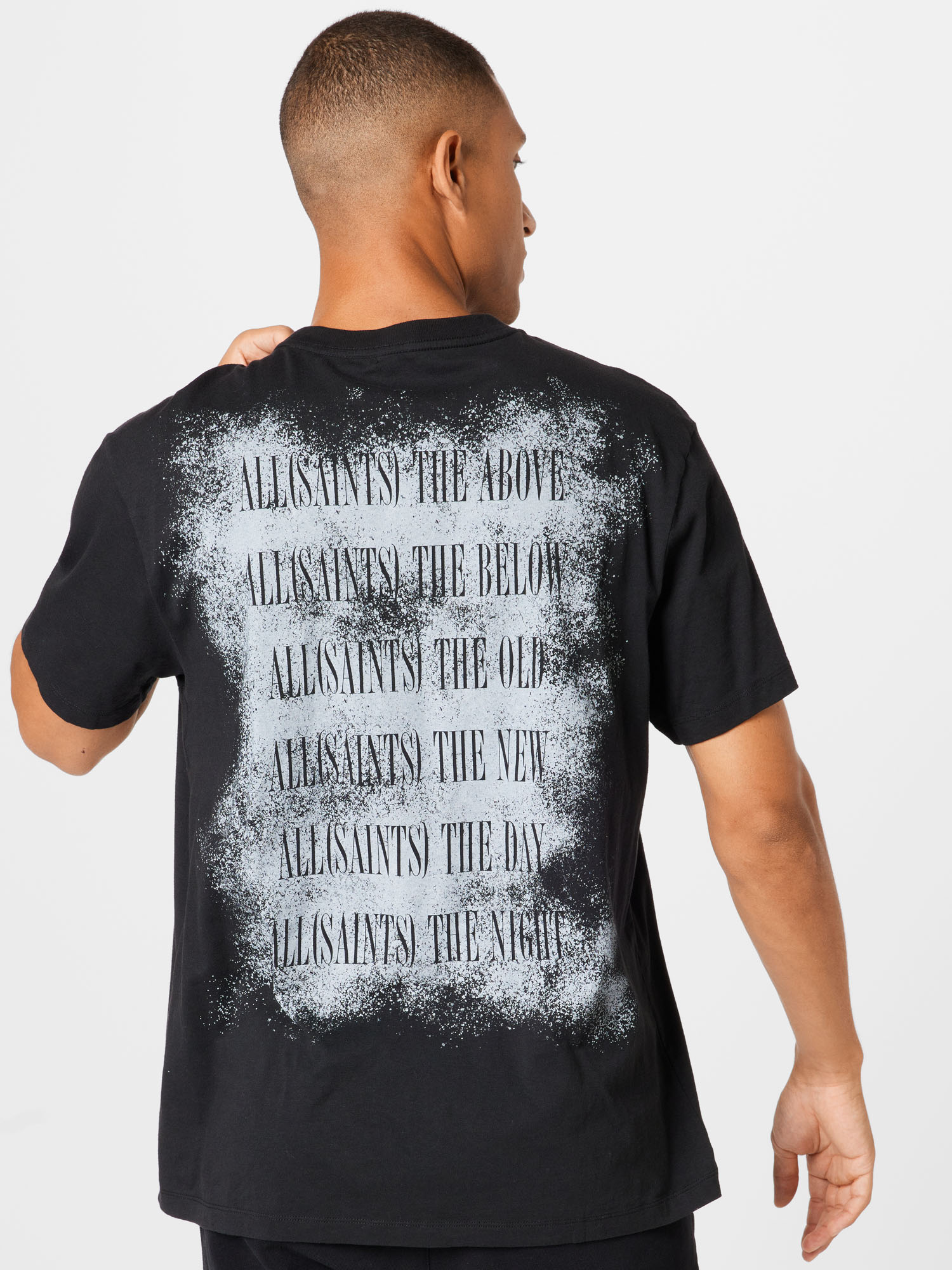Mężczyźni Premium AllSaints Koszulka w kolorze Czarnym 