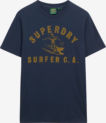 T-Shirt Superdry en bleu : devant