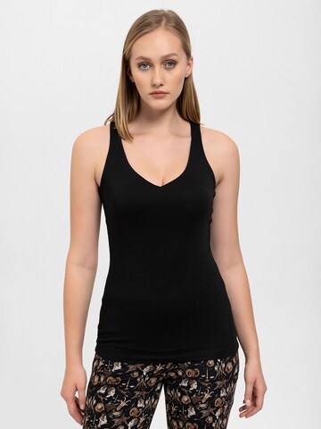 Anou Anou Top in Schwarz: Vorderseite