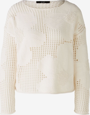 Pull-over OUI en blanc : devant