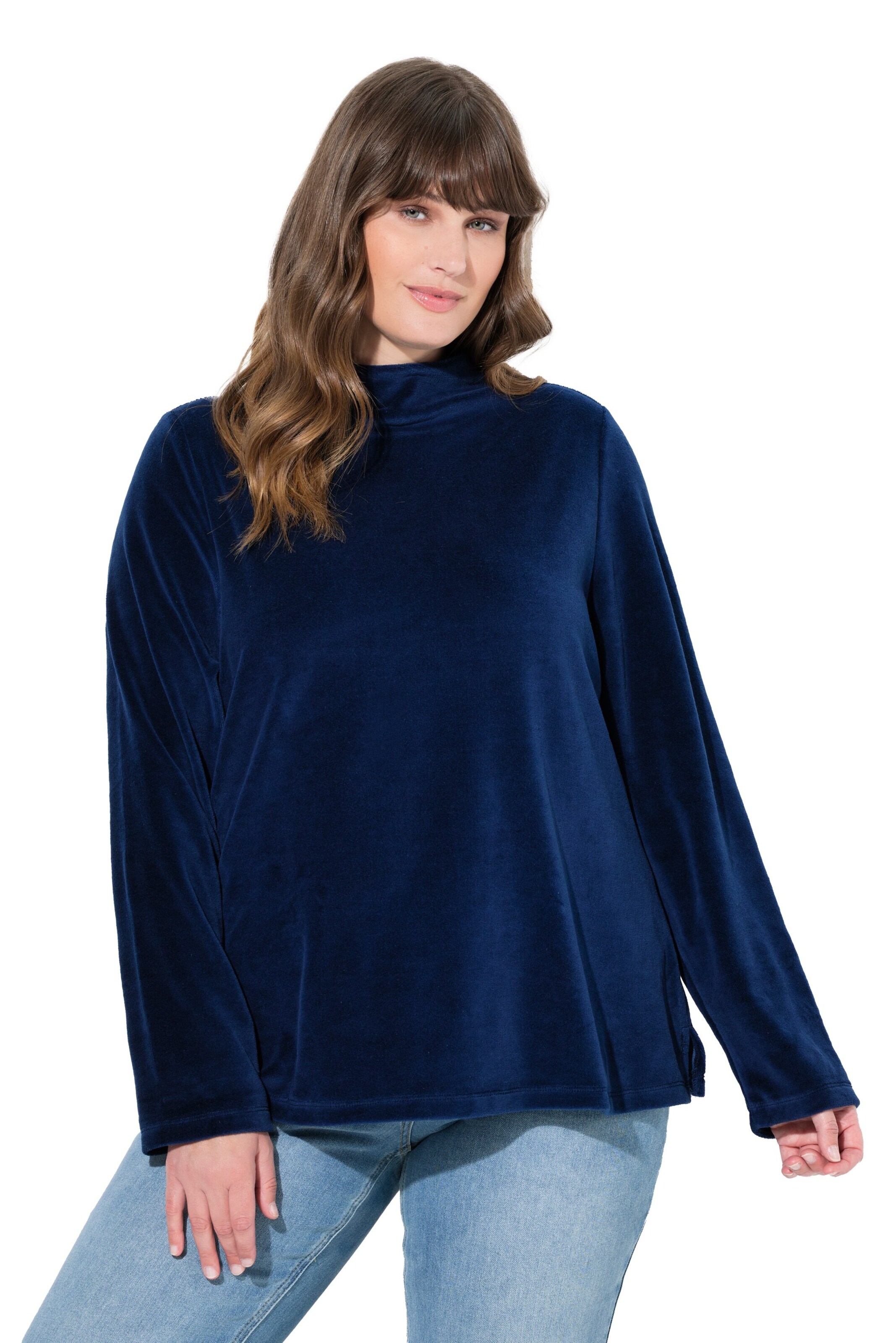 Ulla Popken Sweatshirt in Blau: Vorderseite